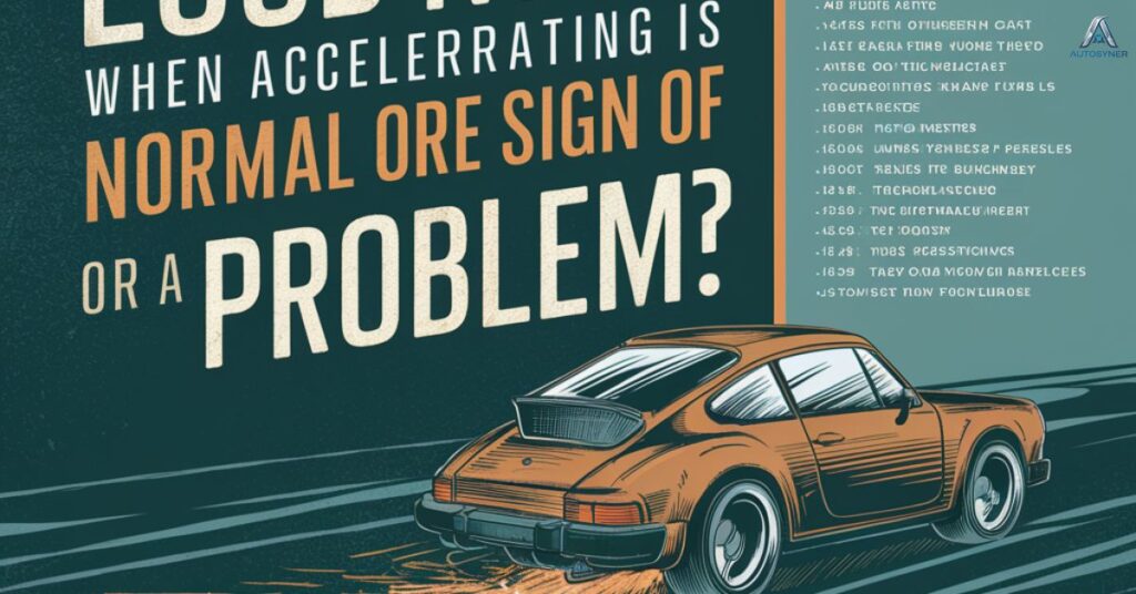 How Can I Tell Whether  A Loud Noise When Accelerating Is Normal Or The Sign Of A Problem?